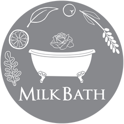 milk bath logo natural ingredients ezcema 