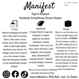 Manifest ~ Sage & Bergamot Aromatherapy Shower Steamer