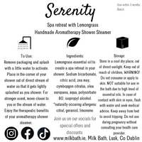 Serenity ~ Lemongrass Aromatherapy Shower Steamer