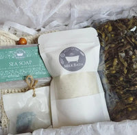 Irish seaweed bath gift. Luxury bathing, milk bath seaweed bath